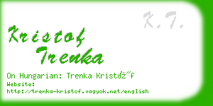 kristof trenka business card